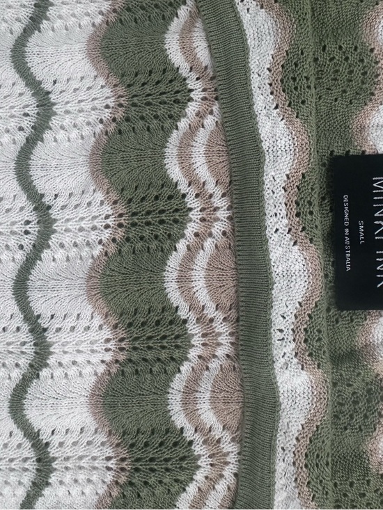 MINKPINK Olive & Cream Knit Wave Camisole - Picture 7 of 7